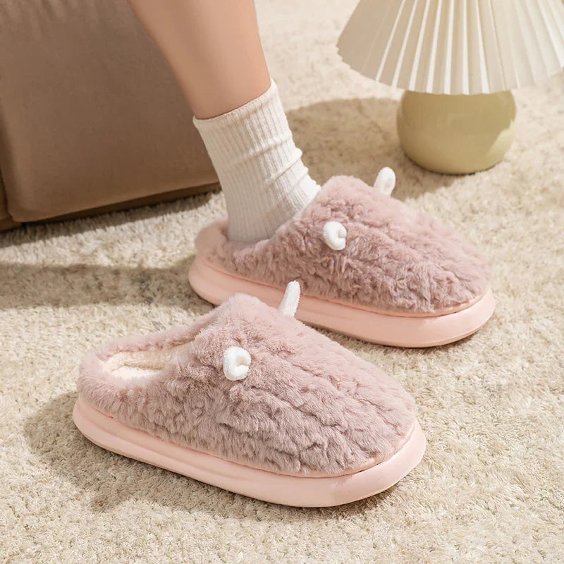 chaussons hiver bout fermé intérieur